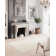 Tiffany Smooth Low Pile Semi-Plain Cream Rug
