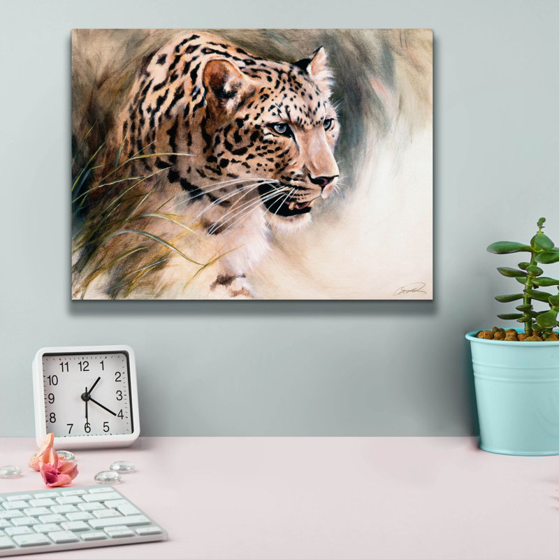 «Leopard's Lair» par Robert Campbell, impression épique sur toile tendue, H 12 po x l 16 po x P 0,75 po