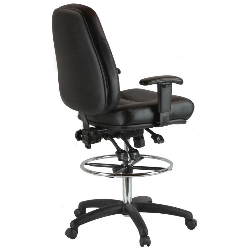 Ebern Designs Annessia Genuine Leather Drafting Chair