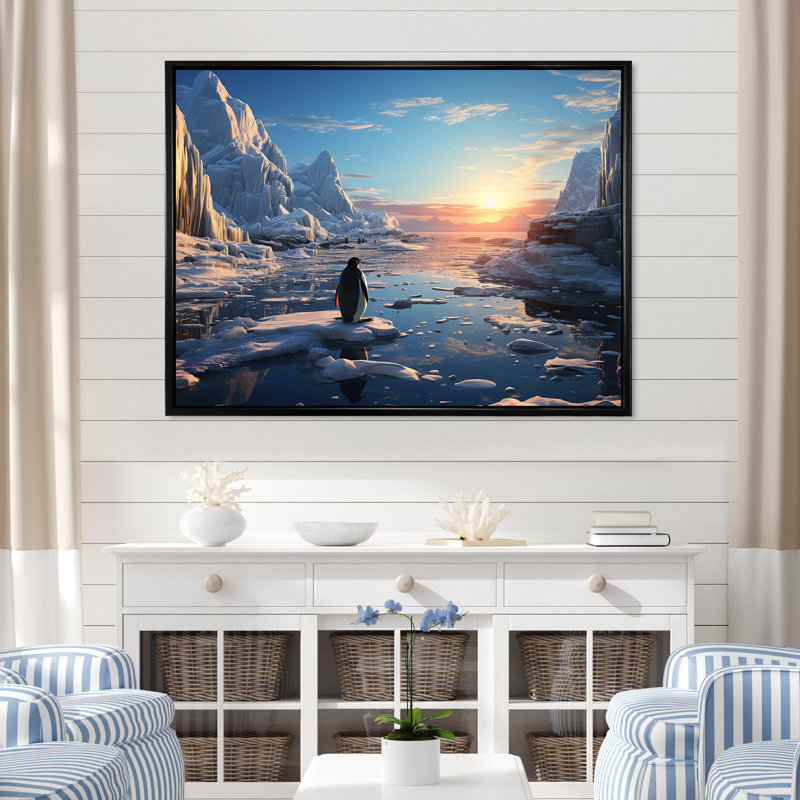 Pionniers des neiges, Cadre flottant noir, H 24 po x l 32 po x P 1 po
