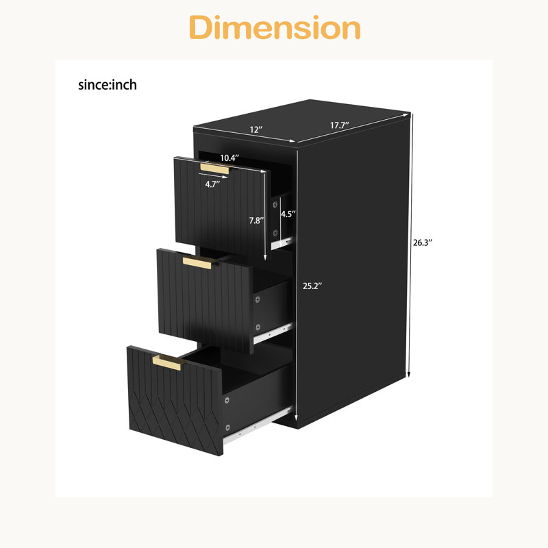 Armoire murale murale flottante avec ligne décorative, armoire latérale de 12 pouces avec tiroirs, Noir