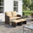 3-Piece All-Weather PE Wicker Outdoor Patio Conversation Bistro Set, Fade-Resistant Rust-Proof Frame Suitable For Patio, Backyard