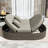 Adjustable PE Rattan Outdoor Chaise Lounge with Cup Trays and Comfortable Cushions-1858233696