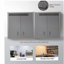 Armoire murale en métal, l 30 po x P 12,2 po x H 30 po, armoire de rangement flottante en acier avec portes verrouillables et tablette réglable pour le garage, le sous-sol, la cuisine, l'entrepôt, noir requis