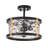 Logston 2 - Light 23.5" Steel Dimmable Glass Semi Flush