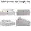 Canapé-lit double 82,68 po, canapé modulaire surdimensionné en velours côtelé avec mousse à mémoire de forme, sans assemblage requis-543554345
