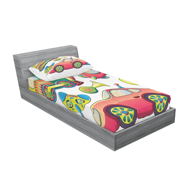 Microfiber Sheet Set, Twin Sheet Set with 1 Pillowcase