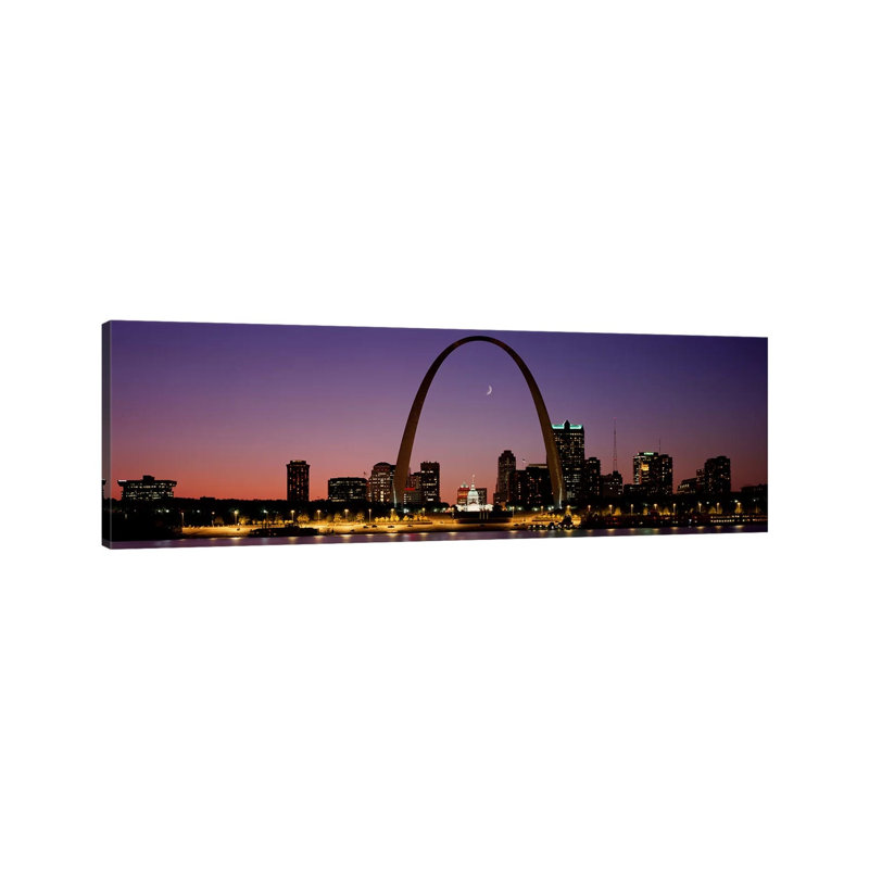 St Louis MO USA - Wrapped Canvas Panoramic Print, 30.48 cm H x 91.44 cm W x 1.91 cm D
