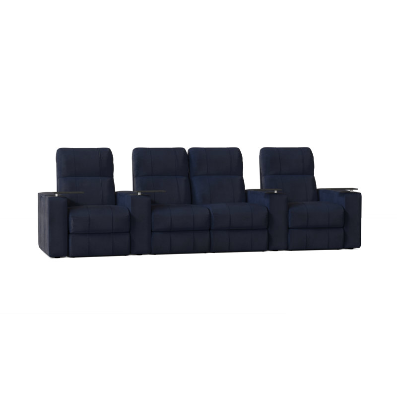 Rangée de sièges de cinéma maison (rangée de 4), Océan Smartsuede, Manuel