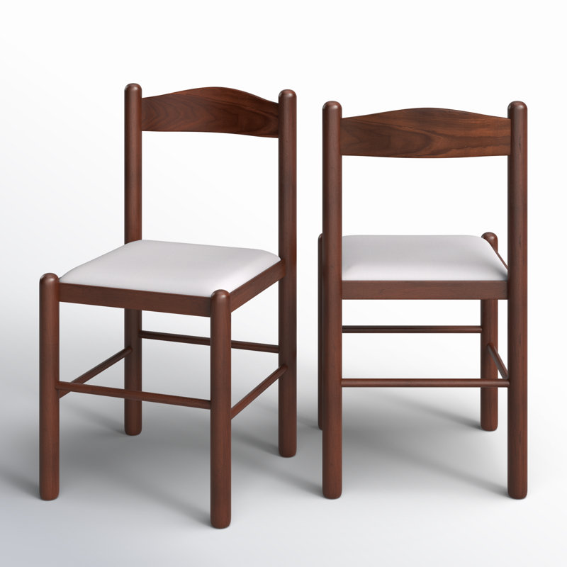Equelle 18'' H Upholstered Beech Side Chair, Walnut