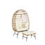 Fauteuil à œufs en osier, fauteuil à œufs en rotin intérieur / extérieur, grands fauteuils à gros œufs de 600 lb avec repose-pieds et coussins épais