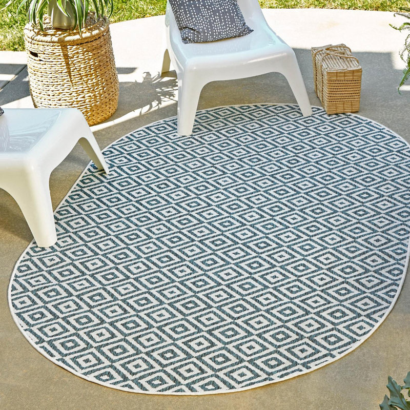 Rufina Costa Rica Indoor/Outdoor Rug, Oval 5'3" x 8'