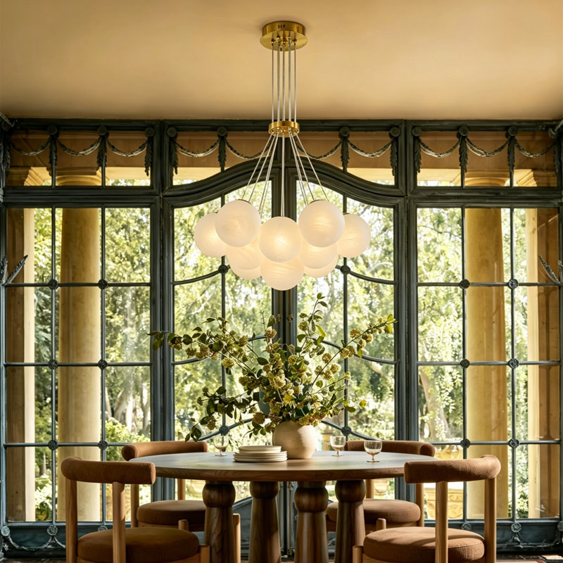 Lustre à bulles en verre pour la salle à manger 19 lumières Newtown