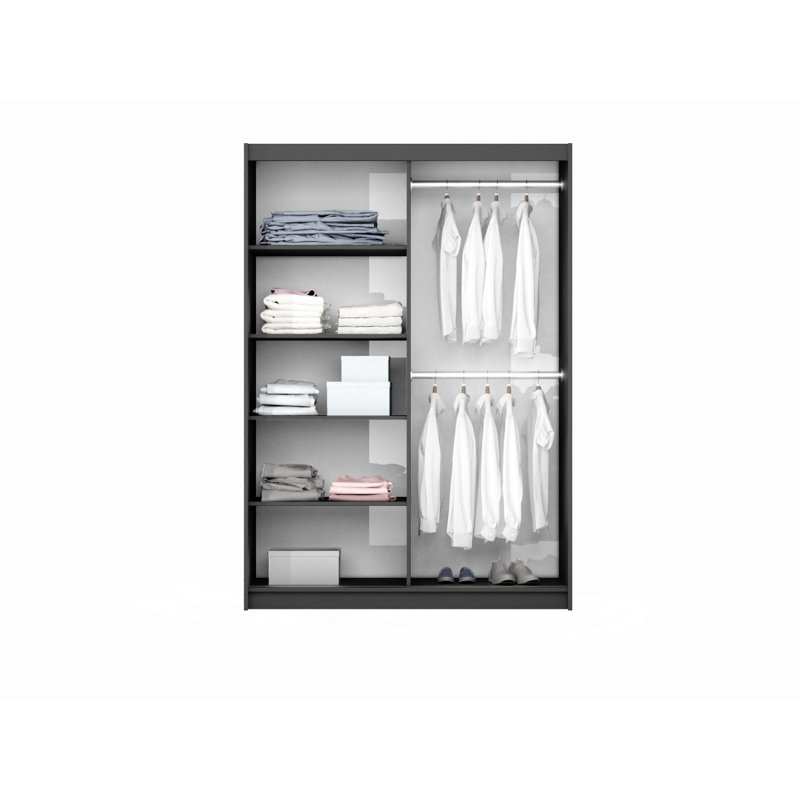 Biondo Manufactured Wood Wardrobe, Graphite Matt