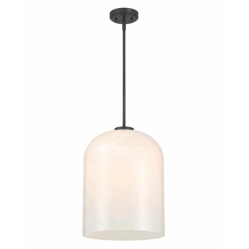Single Light Glass Pendant, 16.5*13"