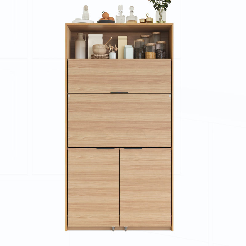 Armoire de rangement avec tablette réglable, Naturel