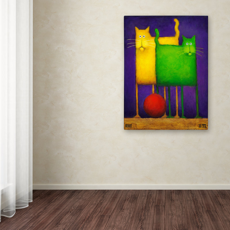 Art mural sur toile tendue - "Double Trouble I" de Daniel Patrick Kessler pour décoration de salon, de chambre à coucher ou de bureau - 14 x 19