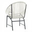 Chaises de patio modernes en fer blanc et rotin pour l'extérieur