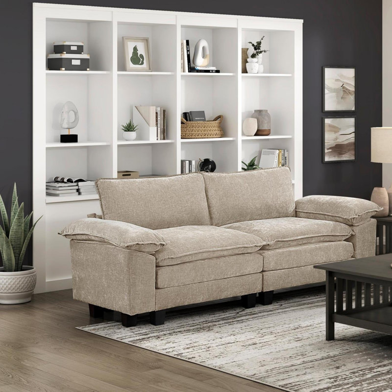 Causeuse de style moderne, Taupe
