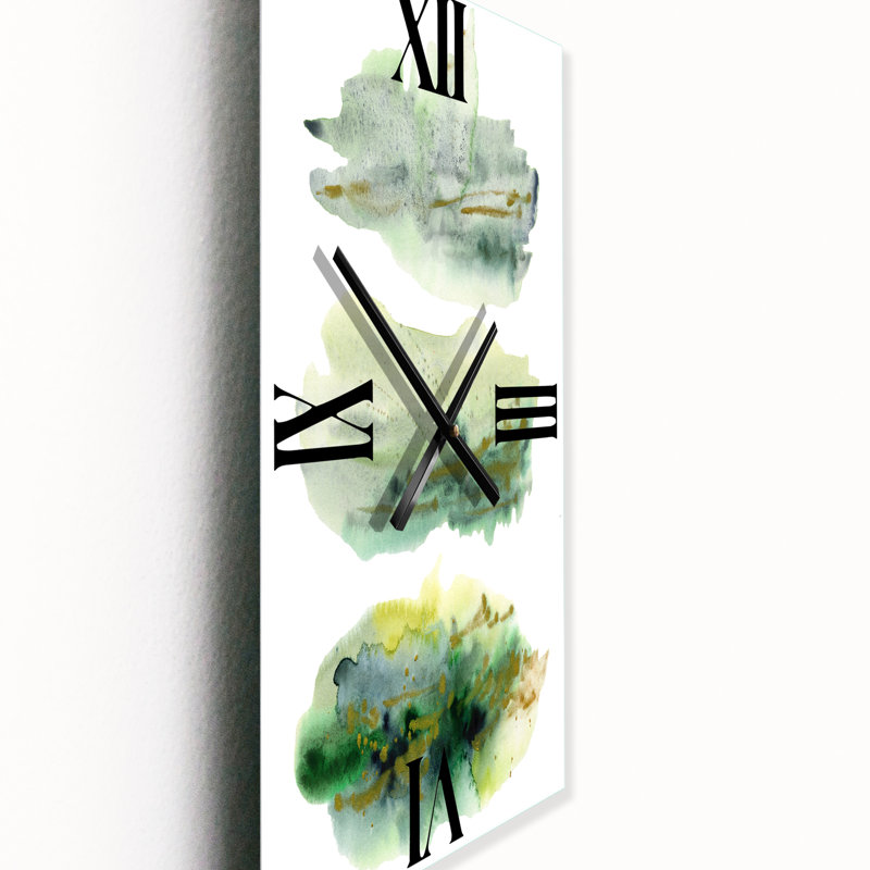 Horloge murale abstrait nuages avec points II, Grand