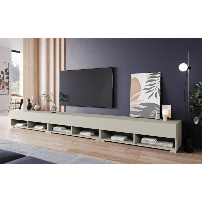 Bonni Unfinished TV Stand for TVs up to 88", Beige