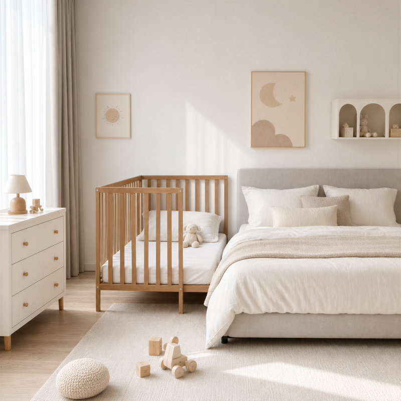 4-in-1 Vertical Slat Cot Bed with Mattress