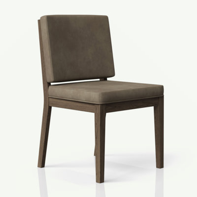 Latte And Leather Soft Back Chair (Set Of Two)