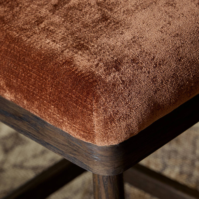 Cloris Swivel Stool-Altair Sienna-Counter & Bar, Counter Stool (26.97" Seat Height), Altair Sienna Polyester, Warm Oak