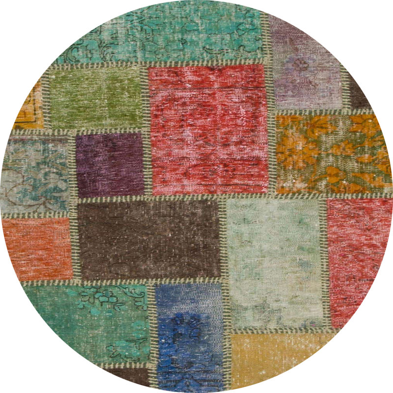 Abstract Indoor Rug, Round 7'