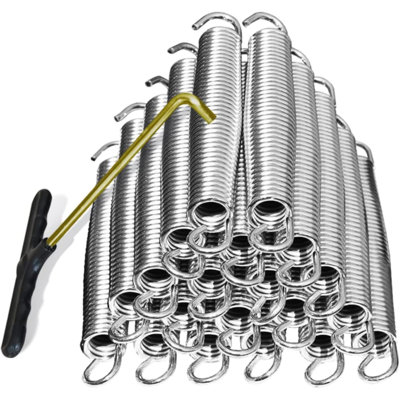 Moguel Universal Fit Steel Springs And Hardware Heavy-Duty Galvanized Steel Trampoline Springs