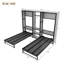 Lit escamotable, lit escamotable pliable en métal avec garde-robe, tablettes et prises de courant, conception 2 en 1, peu encombrant-732069461