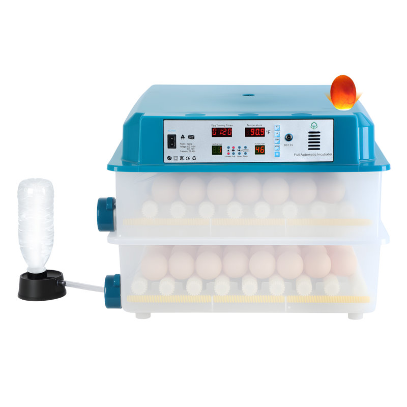 Incubateurs automatiques d'œufs, machine d'incubation intelligente de 120 œufs avec contrôle automatique de la température et de l'humidité, éclosoir de volaille avec œuf tournant pour poulets