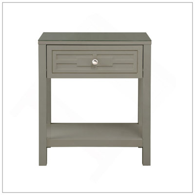 Table de chevet 23 po avec plateau et tiroir en bois