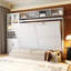Grand lit escamotable avec canapé et amp; Tablettes - aucun sommier nécessaire, conception durable!