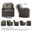 Fauteuil de patio pivotant avec repose-pieds Keaisha-612598835