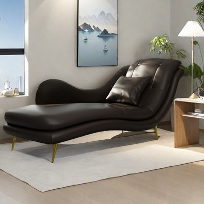 Robichaux Vegan Leather Chaise Lounge 