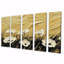 Fleurs abstraites dans le vent I - Art mural fleurs - ensemble de 5 décorations murales modernes-540227502