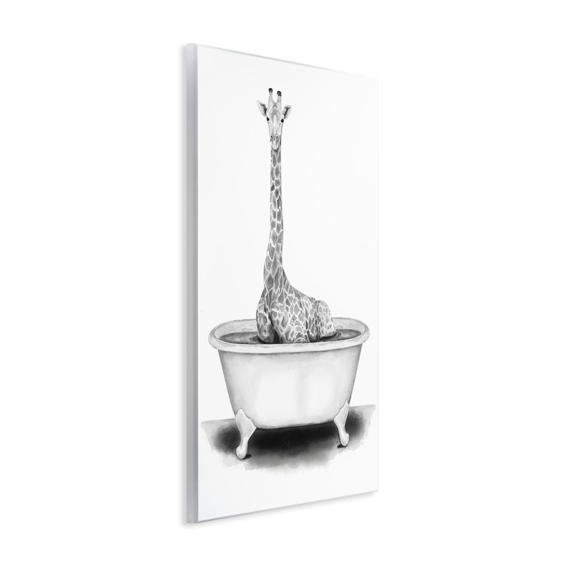 «Girafe in a Tub» par Rachel Neiman, H 15 po x l 10 po