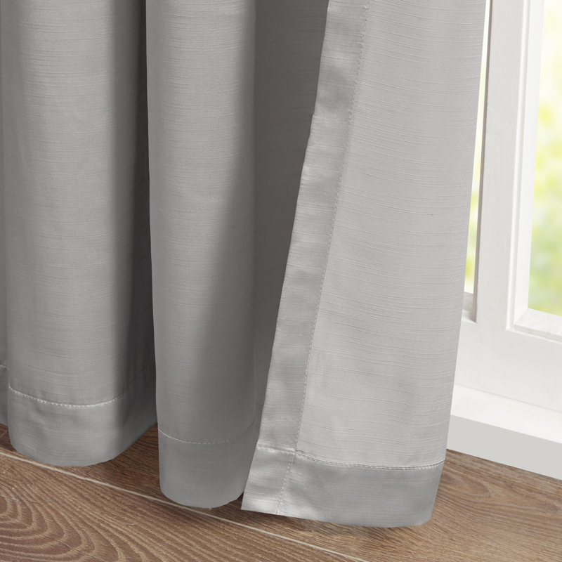 Luxurious Silver Pleat Curtain Panel With Elegant Tieback