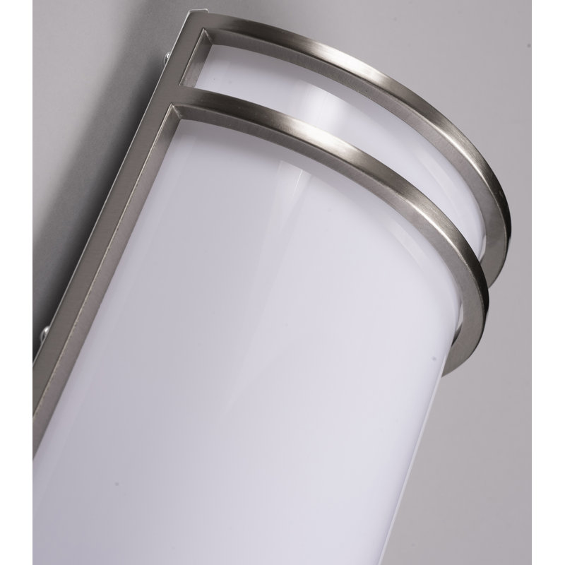 Plafonnier encastré 1 lumière DEL Leamon, Nickel brossé