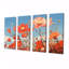 Visconti - ensemble d'art mural coquelicot 4 pièces-106161869