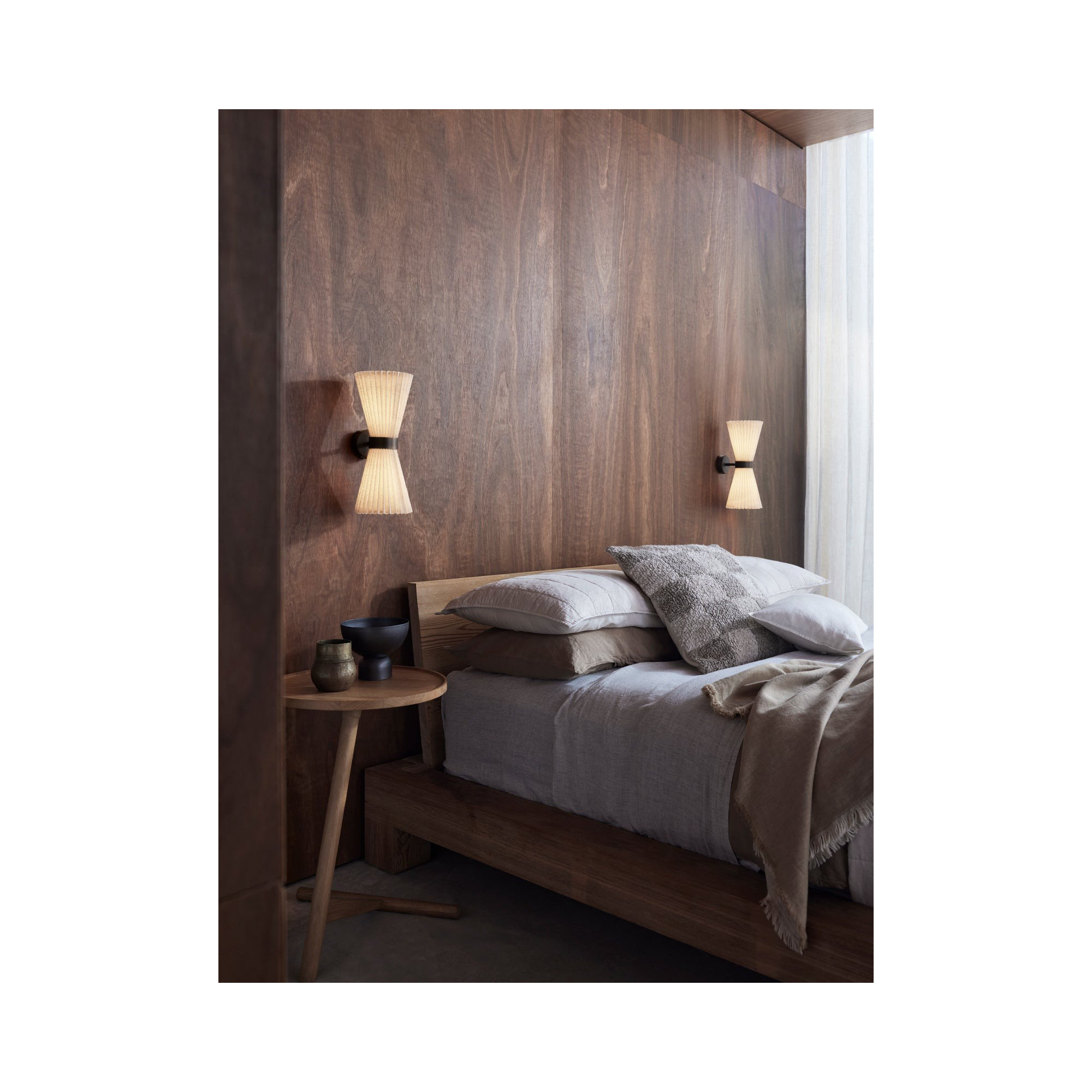 Modo 2 Light Steel Dimmable Armed Sconce, 14.57" H x 6.1" W x 6.1" D, Bronze, Natural