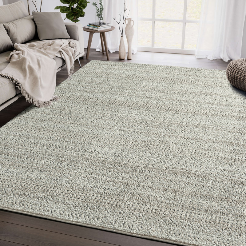 Tapis crème / gris Alejandrino, Rectangle 6 pi x 9 pi