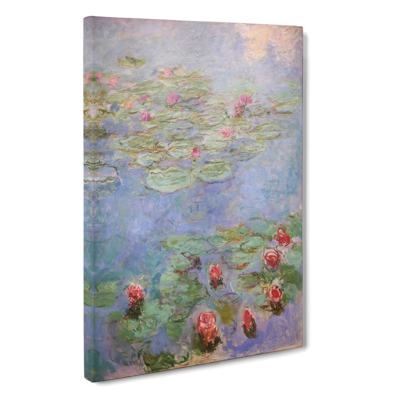 Water Lilies Lily Pond Vol.8 by Claude Monet - Wrapped Canvas Painting, 50cm H x 35cm W x 3cm D