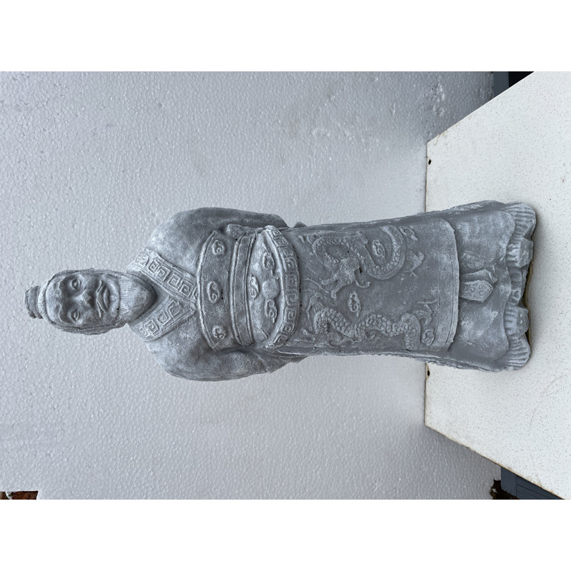 Newcomb People Statue, White Stone