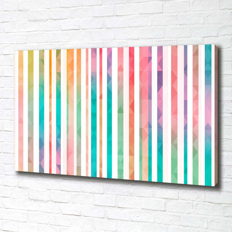 Rainbow Stripes - No Frame Print on Canvas