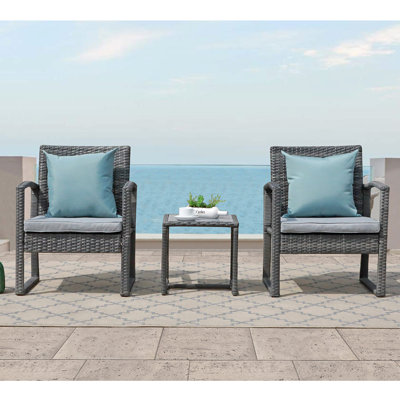Ensemble bistro long avec coussins 15,8 "pour 2 personnes Ables Square