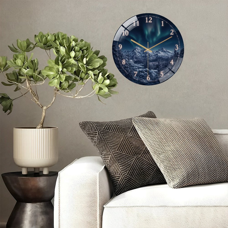 Horloge murale horloge murale en verre 12 po