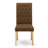 9 Piece Dining Room Furniture Set Includes an Oval Butterfly Leaf Kitchen Table and 8 Brown Linen Fabric Upholstered Chairs, Oak-990875055