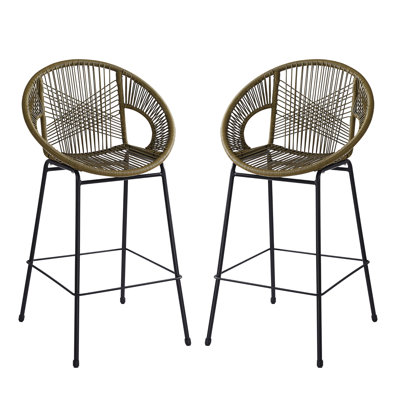 De 2 faux extérieurs, fabrication en PE de haute qualité, ergonomique confortable, détails tissés complexes, cadre, convient à plusieurs endroits, soutien, fonction polyvalente exquise